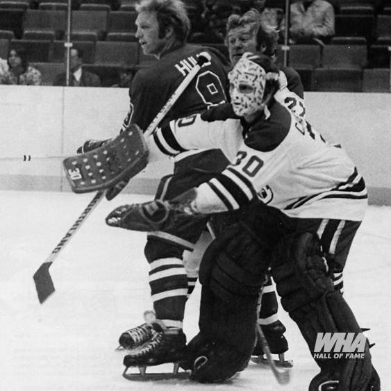 Bobby Hull and Gerry Cheevers